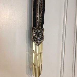 Stella and Dot fringed silk necklace